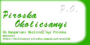 piroska okolicsanyi business card